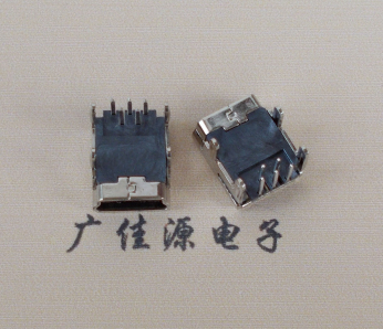 陕西Mini usb 5p接口,迷你B型母座,四脚DIP插板,连接器