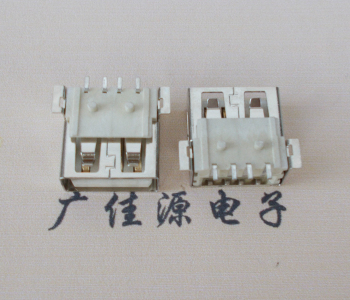 陕西USB AF方形脚 贴片母座 1.0/1.2柱子直边接口