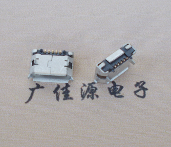 陕西Micro USB 5pin接口 固定脚距6.4插板有柱卷边