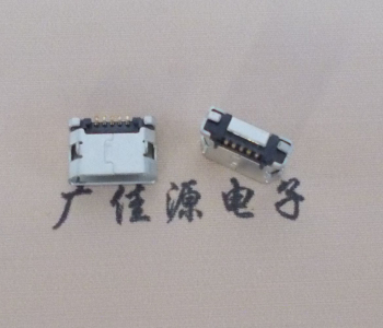 陕西MICRO USB接口 90度卧式母座 插板有柱直边