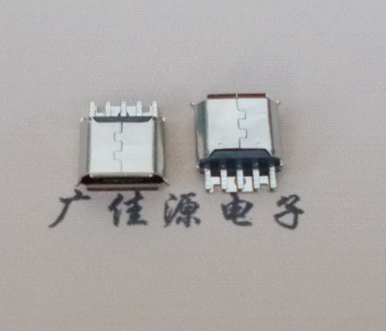 陕西Micro USB母座 防水接口焊线夹板式悬空翻边