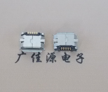 陕西MICRO USB 5Pin母座 贴板封装接口 卷边镀雾锡