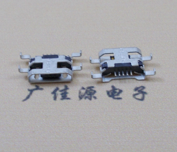 陕西MICRO USB 5PIN接口 沉板1.6MM 四脚插板无导位