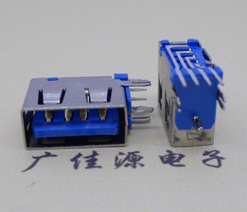 陕西USB 测插2.0母座 短体10.0MM 接口 蓝色胶芯