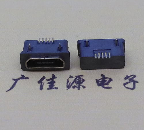陕西MICRO USB5p防水接口 90度卧式 两脚插板牢固