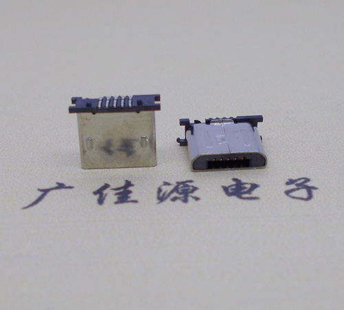 陕西MICRO USB 5P公头短体5.6mm立贴带柱无卡勾