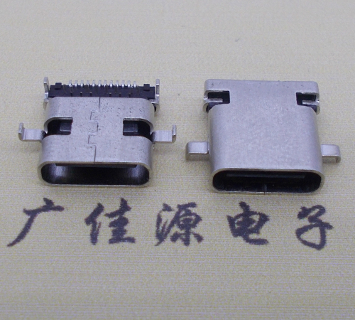 陕西卧式type-c24p母座沉板1.1mm前插后贴连接器