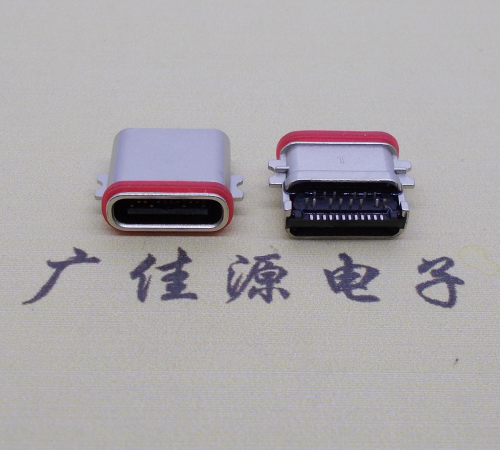 陕西usb 3.1type-c24p母座沉板1.0mm前插后贴防水