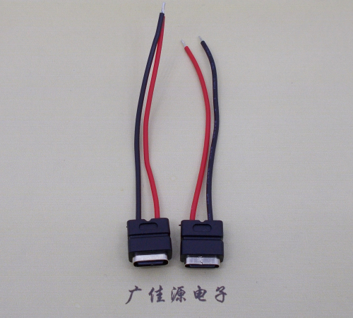 陕西type c2p防水母座焊线式带线注塑成型带接线端子/不带接线端子充电连接器